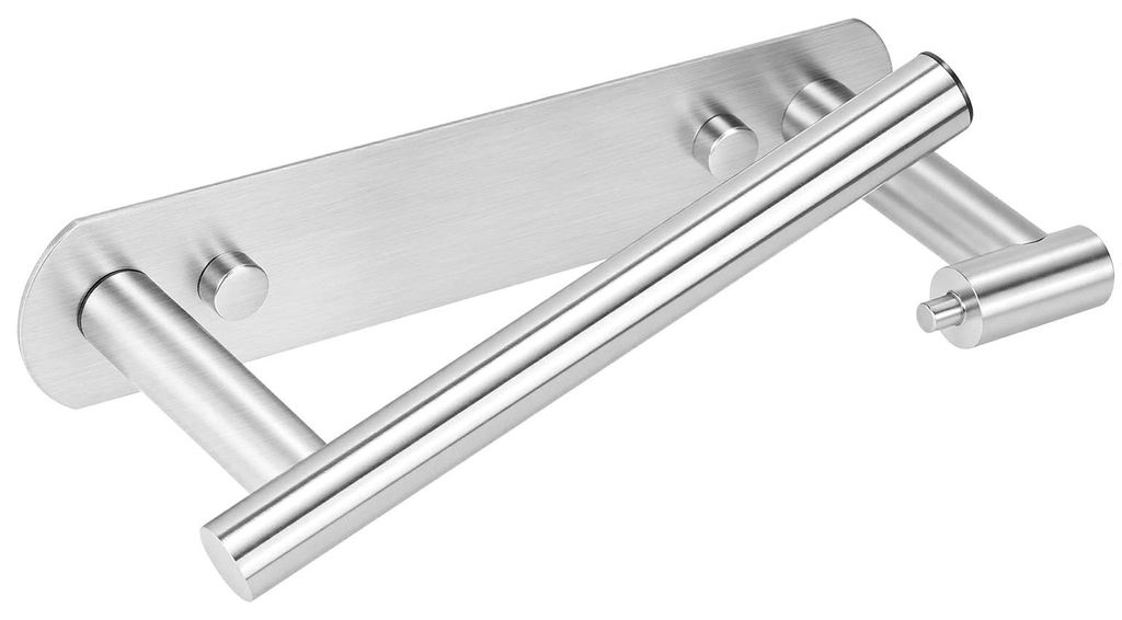 Toilettenpapierhalter, kein Bohren oder Wandmontage erforderlich, selbstklebender Toilettenpapierhalter aus Edelstahl, doppelter Drehzapfen, Toilet...