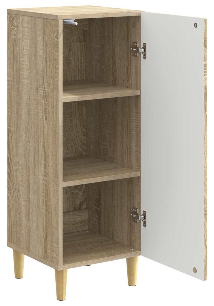 Möbel Kommoden - Braun - CLORIS Sideboard Sonoma-Eiche 33x34,5x90 cm Holzwerkstoff,15.1 Kg - 146092