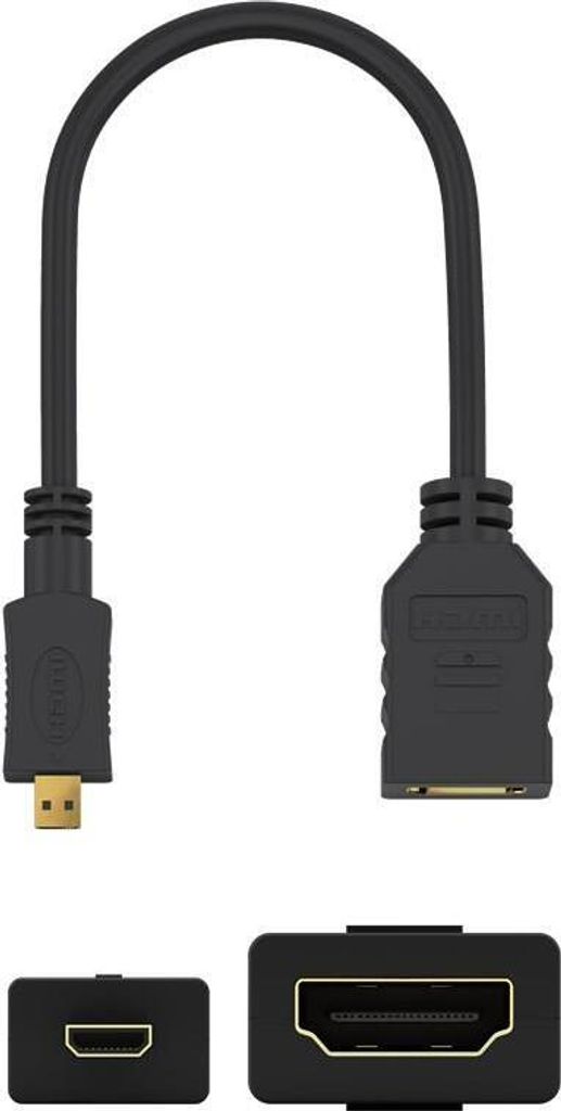 Micro HDMI™ / HDMI™-Adapter, 4K/60Hz HDMI™-Micro-Stecker Produktbild 