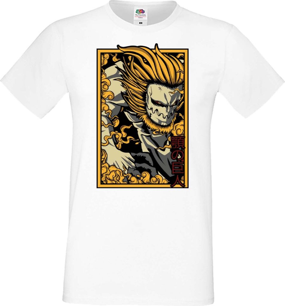 Herren T-Shirt Anime Manga Attack Anime On Titan Jaw Titan Porco Galliard Galliard, Man L / Weiß