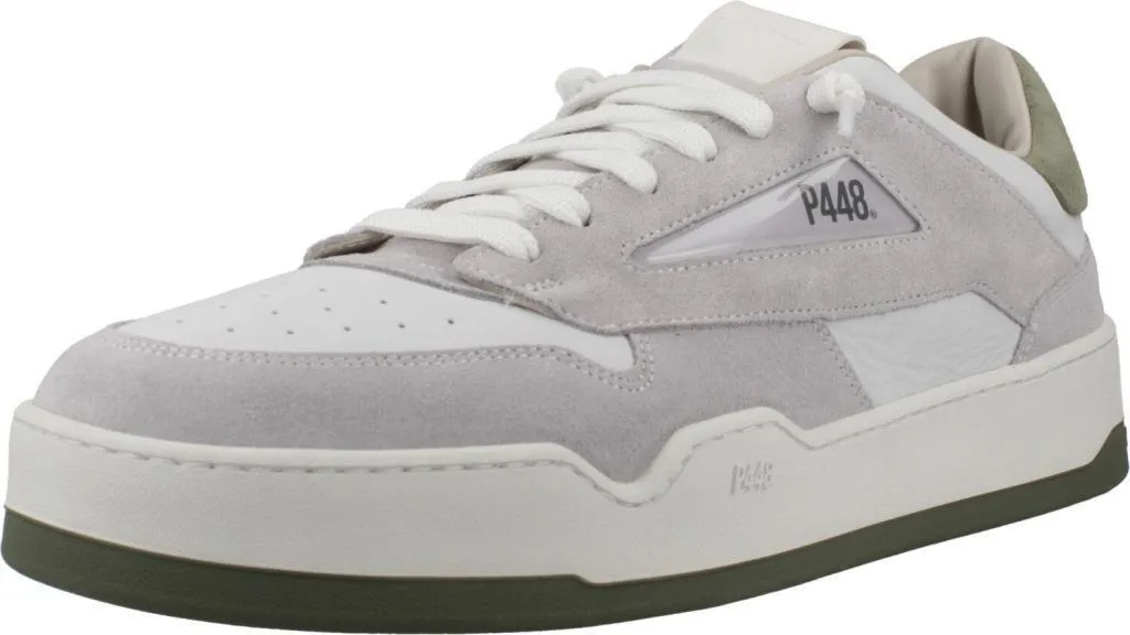 Basket P448 Brixton 2M Gris - Sneaker Premium Homme en Cuir Italien
