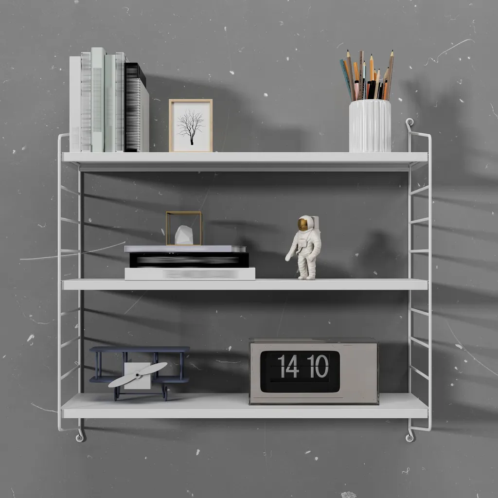 Étagère murale de rangement blanche Strängnäs idéale pour petits espaces