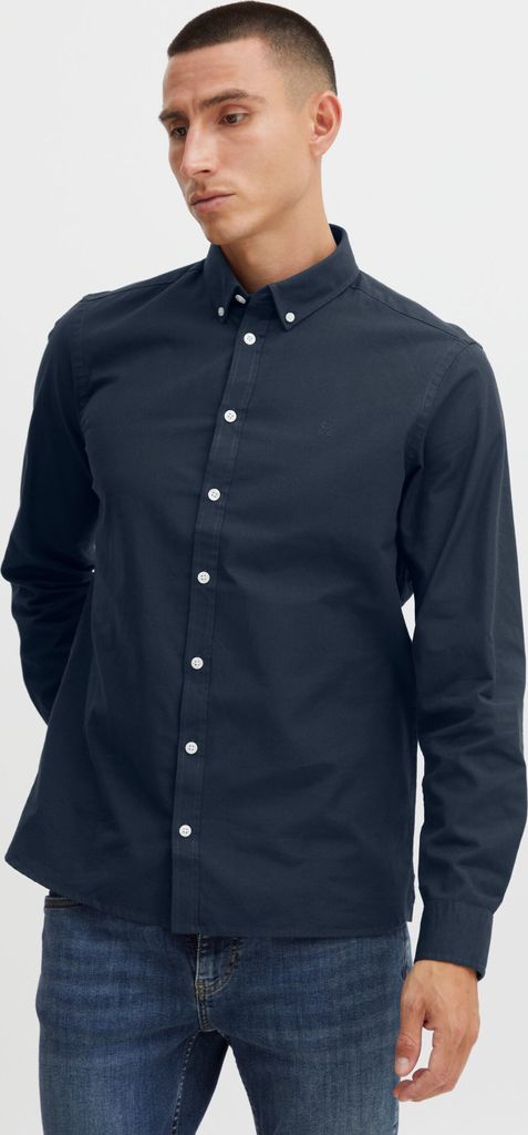 CASUAL FRIDAY Anton oxford shirt Herren Freizeithemd Hemd Button-Down-Kragen Logo Stickerei Hochwertige dünne Baumwoll-Qualität abgerundeter Saum