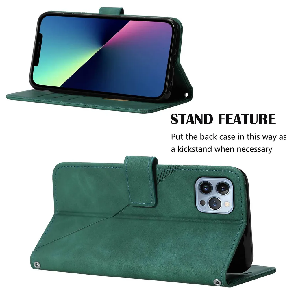 Custodia a portafoglio per iPhone 14 Pro Max serie Starlight