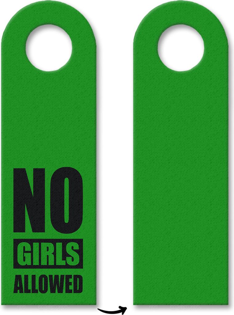 10x No girls allowed Türhänger Türanhänger Türschild Schild an der Türklinke