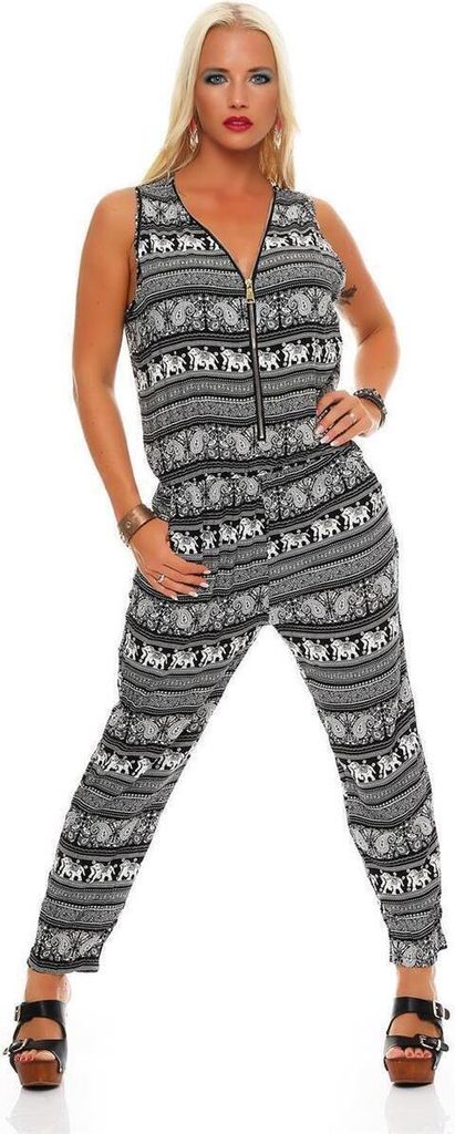 Damen Jumpsuits Elegant bequem Einteiler; Schwarz/S/M 36/38