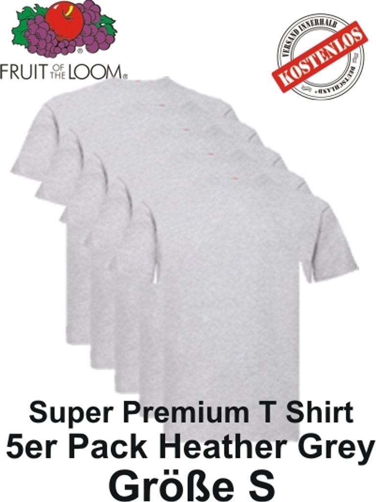 3er/5er/10er Pack Fruit of the Loom Super Premium T Shirt S Produktbild 