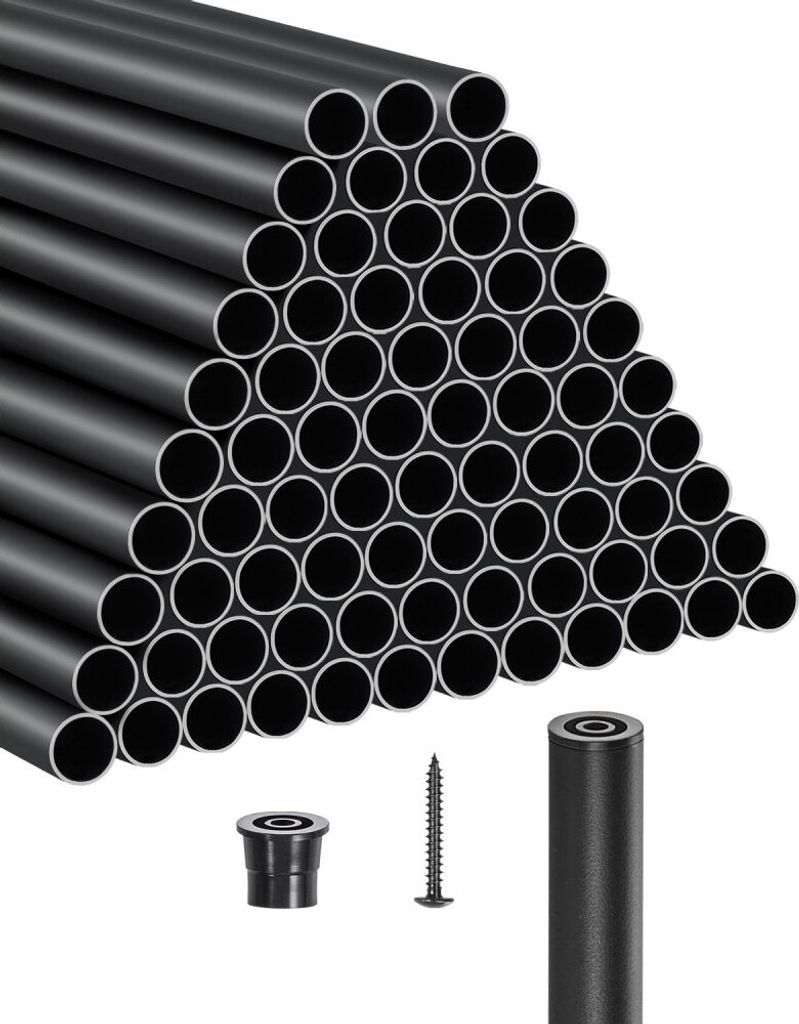 101er-Set Geländerstab - Treppenbaluster φ19x813mm - runder Zierstab aus Alu - Balustrade Komponenten