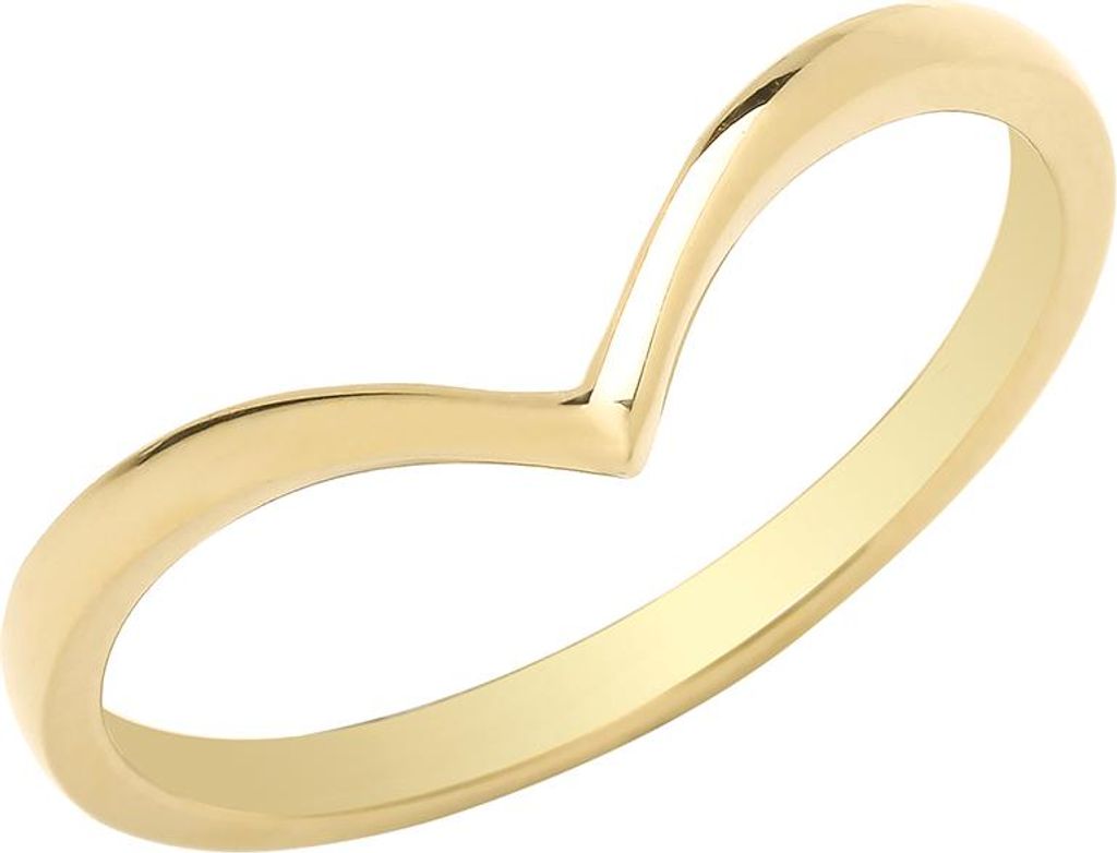 Klassischer 9 Karat (375) Gold Damen - Wünschelrute Ring, 51 (16.2); TRS35198RSL