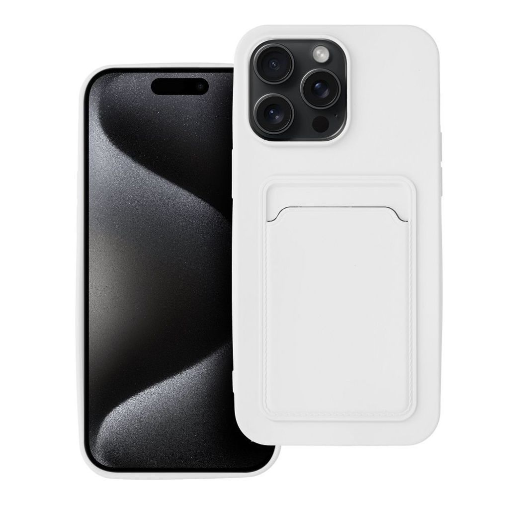 Case passend für iPhone 15 PRO MAX Card Case white