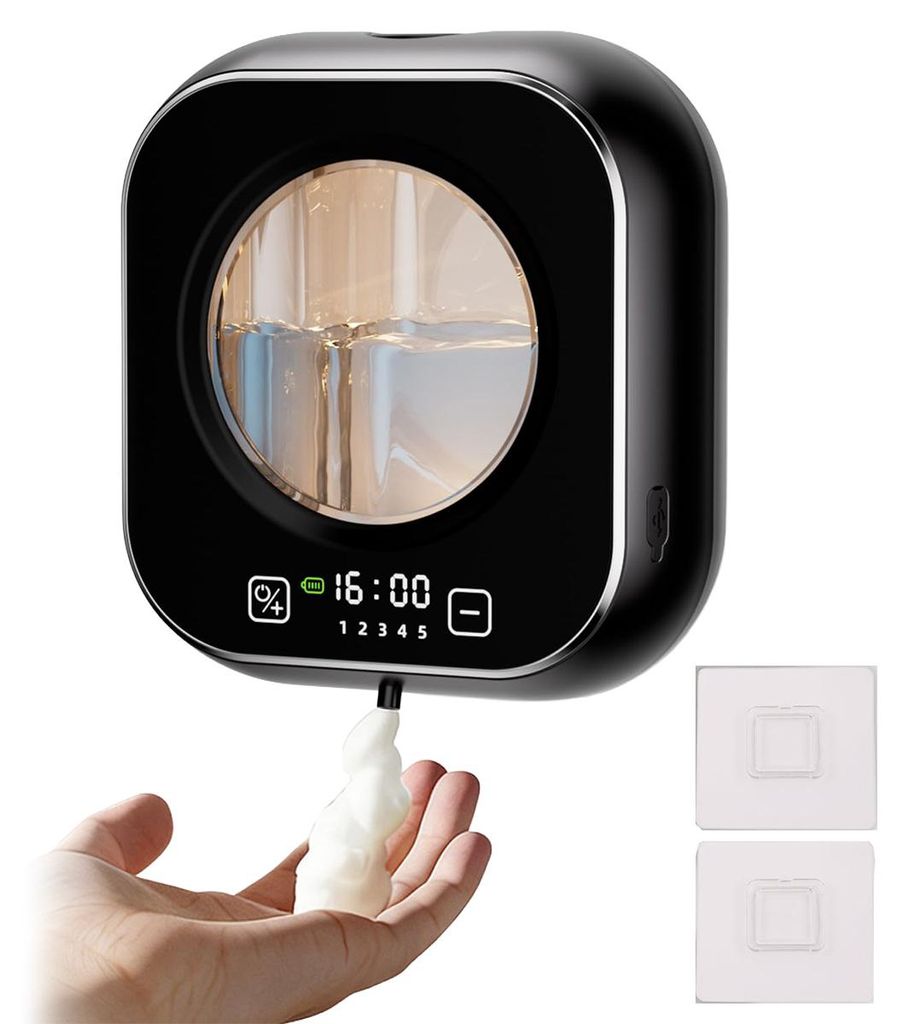 Automatischer Seifenspender 320ml Wandmontage, berührungslos mit Sensor, LED Anzeige, 5 Schaumstufen für Bad Küche