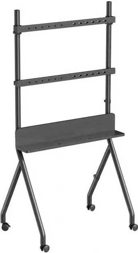 Support TV sol sans perçage pour grand écran 55-86 pouces noir stable
