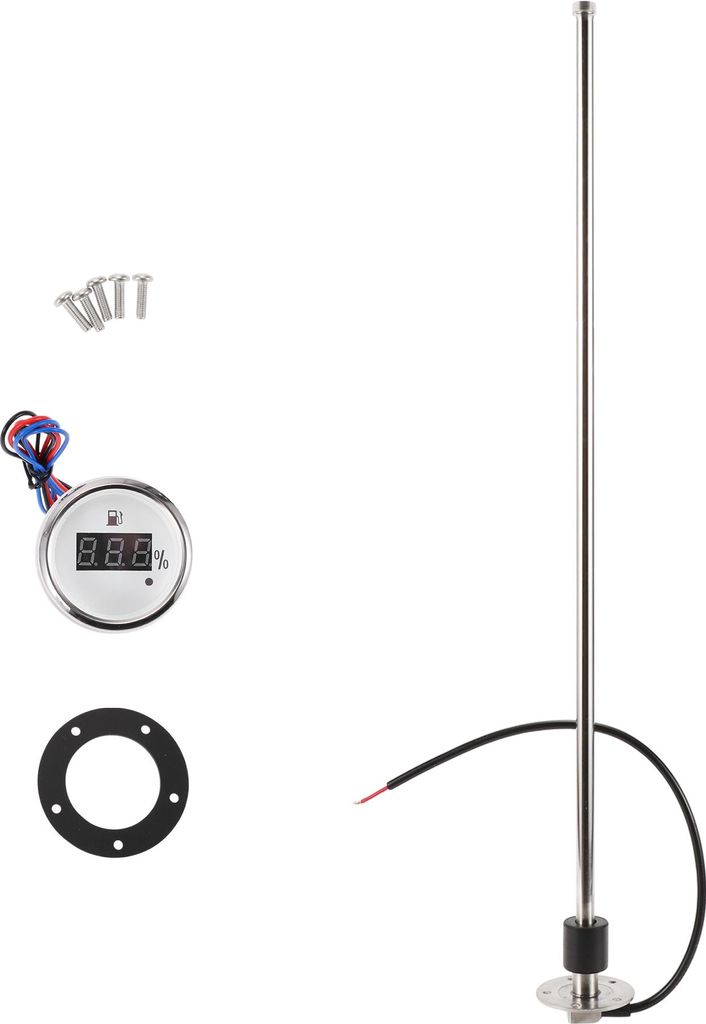 1 Set Kraftstoff-Sendeeinheit und Messgeräte-Kit Boot-Kraftstoff-Sendeeinheit Marine-Kraftstoff-Sendeeinheit Metall Silberton Weiß 0-190 Ohm 27.01"