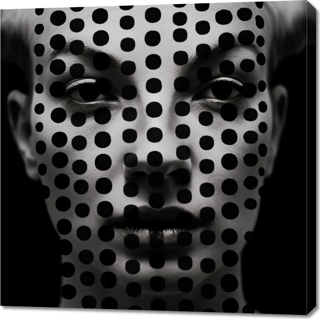Tableau Regard perçant 90 x 90 cm - Toile Premium Finition Mate Élégante