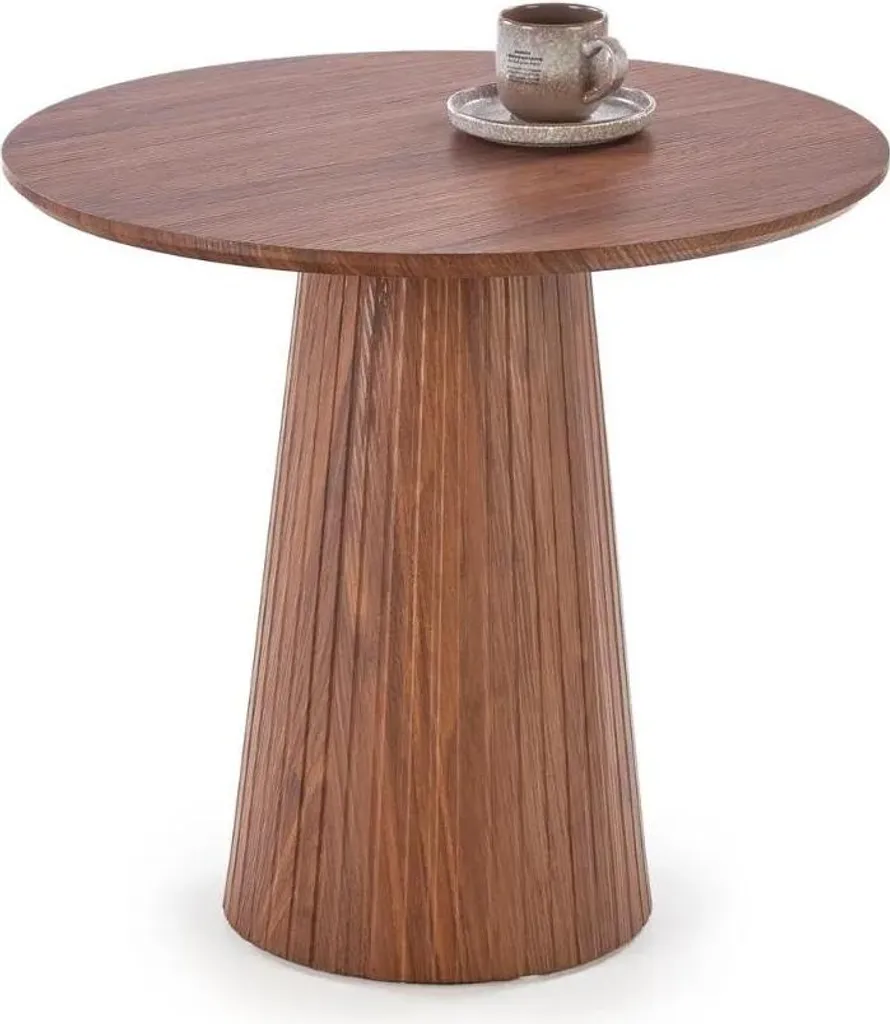 Table basse en noyer véritable GISELA S 60x60cm haut de gamme