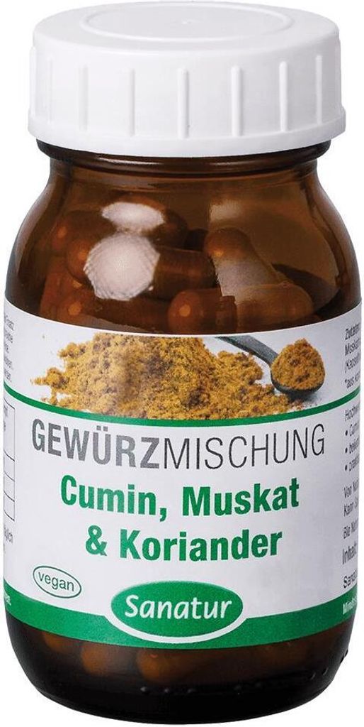 Sanatur rasca, muškátový oriešok a koriander | 90 kapsúl Obrázok produktu 