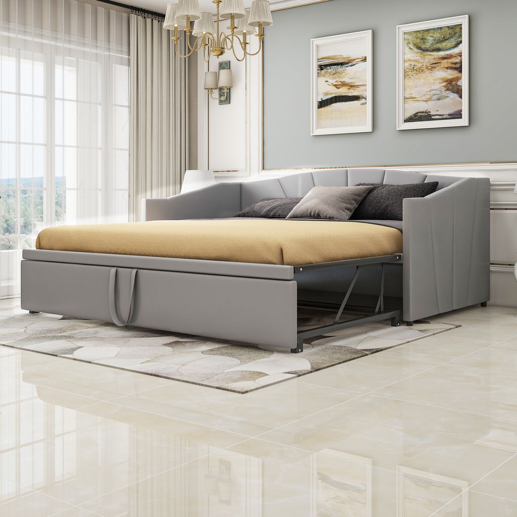 Polsterbett ausziehbares Schlafsofa 90/180 x 200 cm mit Produktbild 
