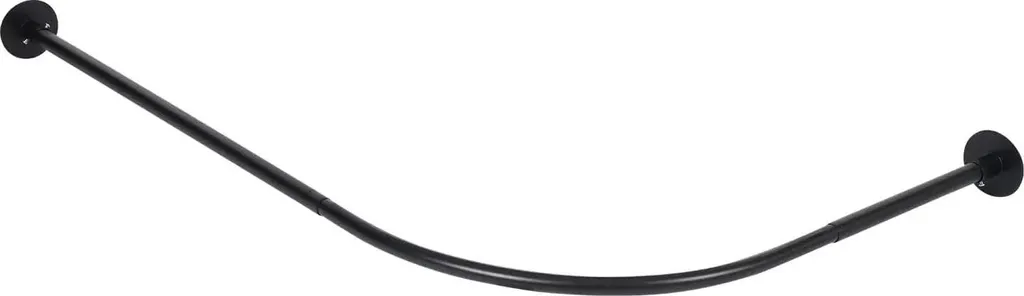 Tringle pour baignoire d'angle ajustable noire style industriel 165cm - 6