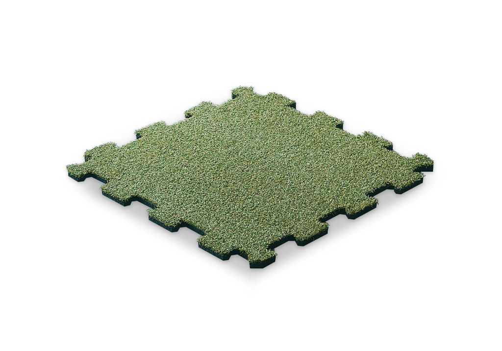Fitnessboden mit Kunstrasen PUZZLE 478x478x10 mm