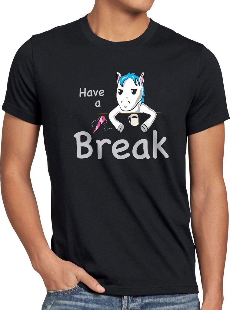 style3 Have a Break Einhorn Herren T-Shirt Unicorn