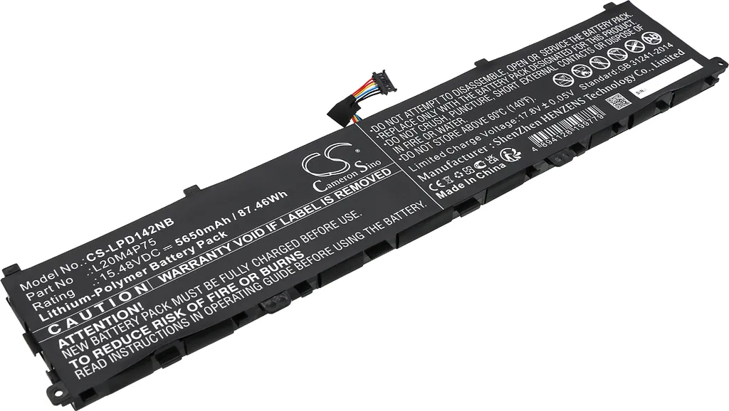 Batteria 90Wh TECHTEK per ThinkPad P1 Gen 4 20Y30005MB - Alta Densità