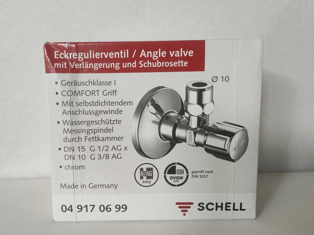 Schell Eckregulierventil COMFORT chrom, mit ASAG 1/2" x Produktbild 13