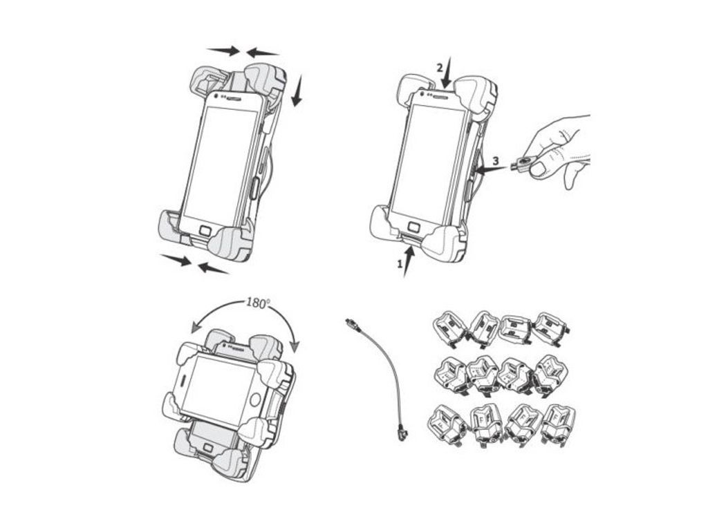 Bury UNI System 9 Active Cradle – Supporto Universale Per Smartphone Con Ricarica - 3