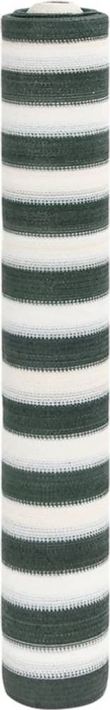 Zaunblende Grün und Weiß 2x10 m HDPE 150 g/m²