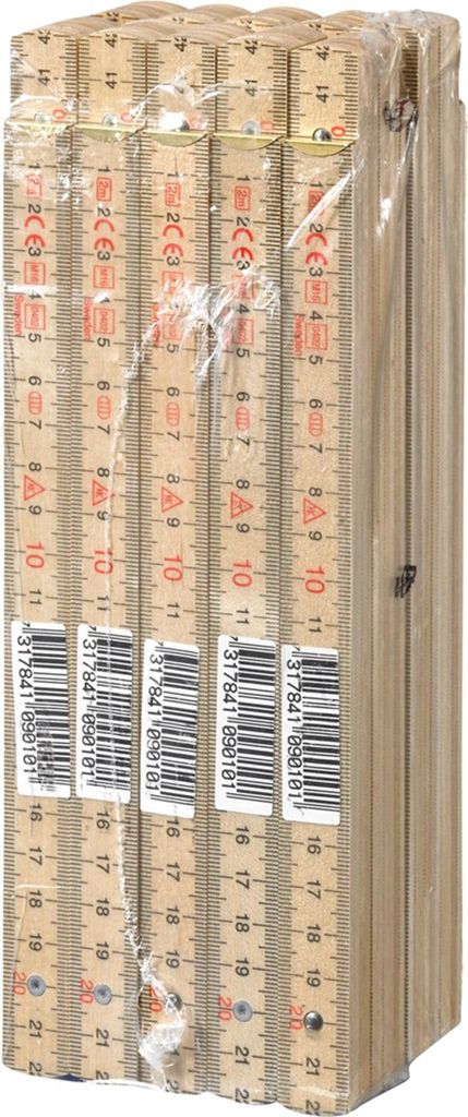 10 x Hultafors Zollstock Gliedermaßstab 2 Meter Dezimaleinteilung H4000 Braun