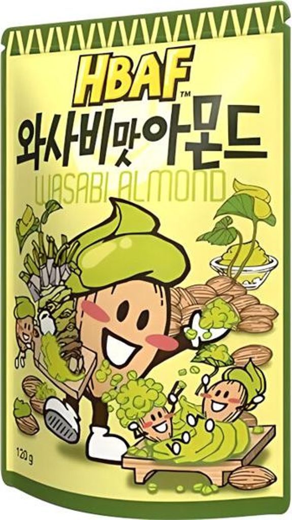 HBAF Amandes grillées Wasabi 120g Image du produit 