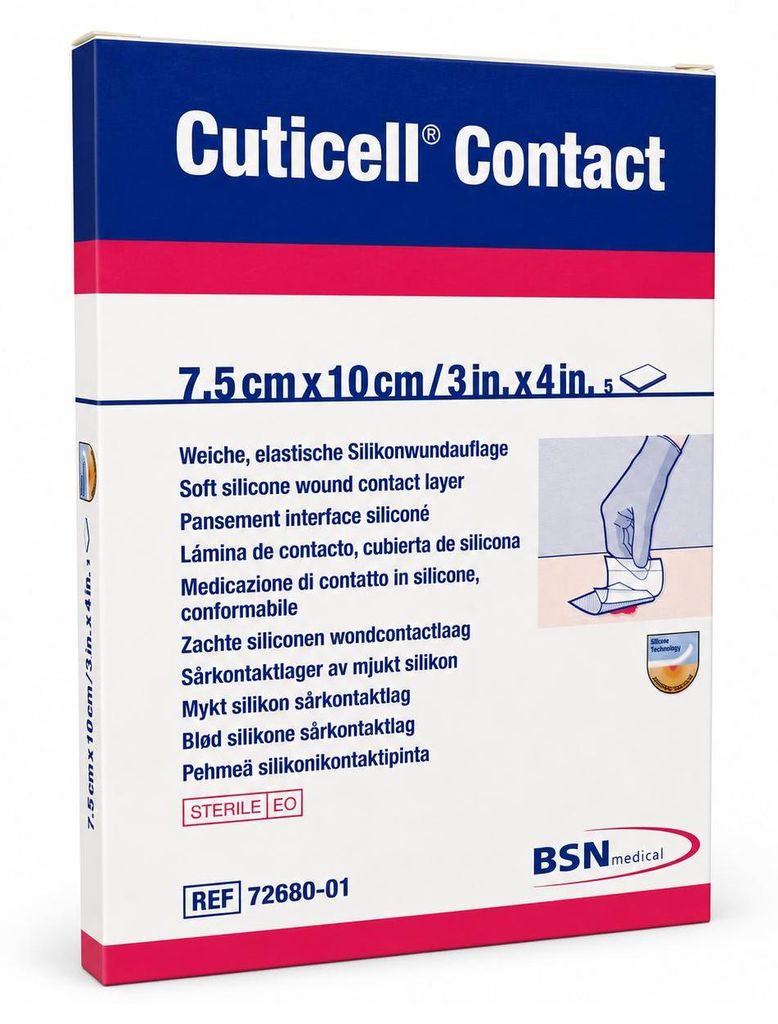 CUTICELL Contact 7,5x10 cm Verband 5St PZN 08515123 Produktbild 