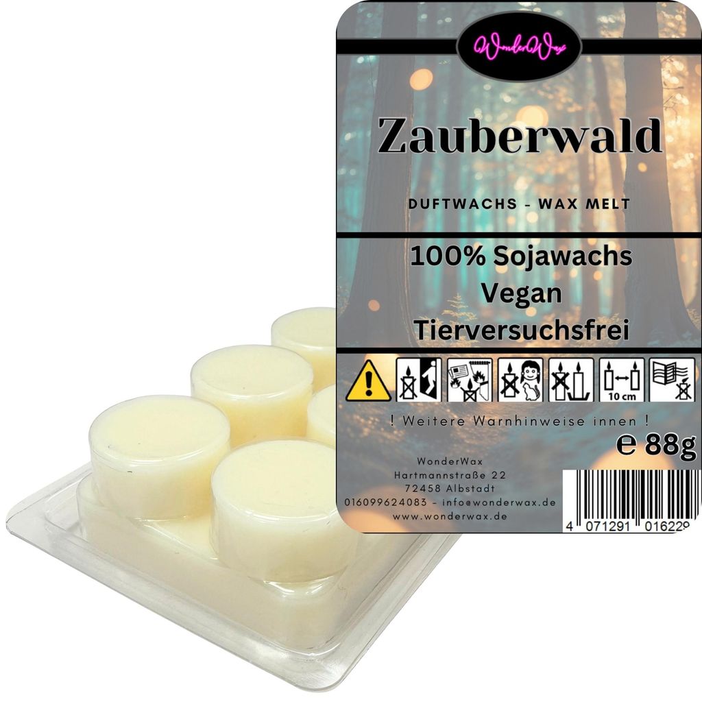 WonderWax Duftwachs Wax Melts für Duftlampe, 6 Kreise Duftmelt Wachsmelt Sojawachs Duftwachs Würfel für Raumdüfte, Wachs Duftöl Winter Indoor ...