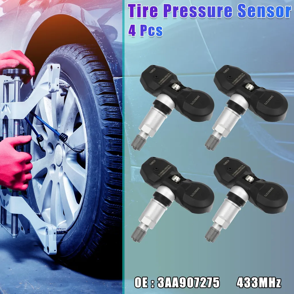 Pack 4 Capteurs TPMS 3AA907275 pour Contrôle Pression Pneus VW Tiguan CC