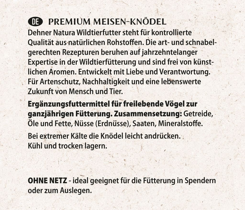 Dehner Natura Premium Meisenknödel ohne Netz, ganzjähriges Produktbild 8