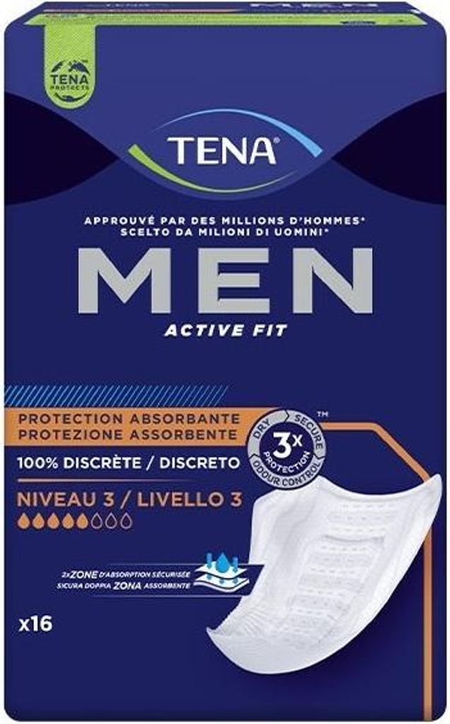 TENA Men Active Fit Livello 3 assorbenti per incontinenza | Immagine del prodotto 
