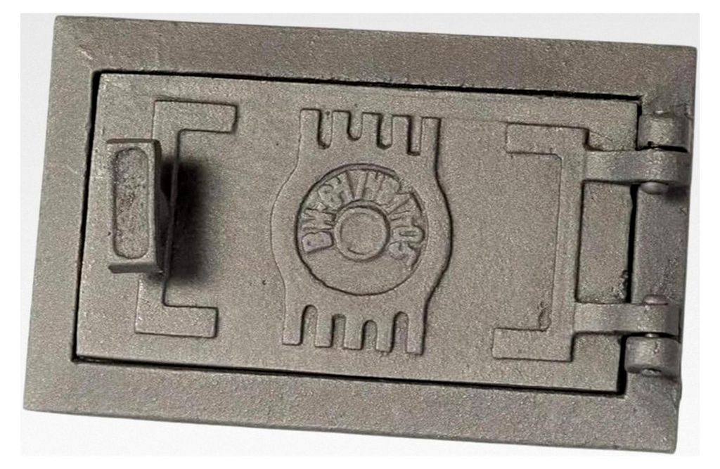 Revisions- und Aschetür für Öfen aus Gusseisen 17 x 10,5 cm – geeignet für Pizzaöfen, Holzöfen, Steinöfen und Kamine – Tür mit Griff un...