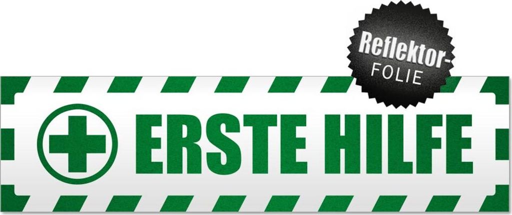 Erste Hilfe gestreift Magnetschild Schild magnetisch