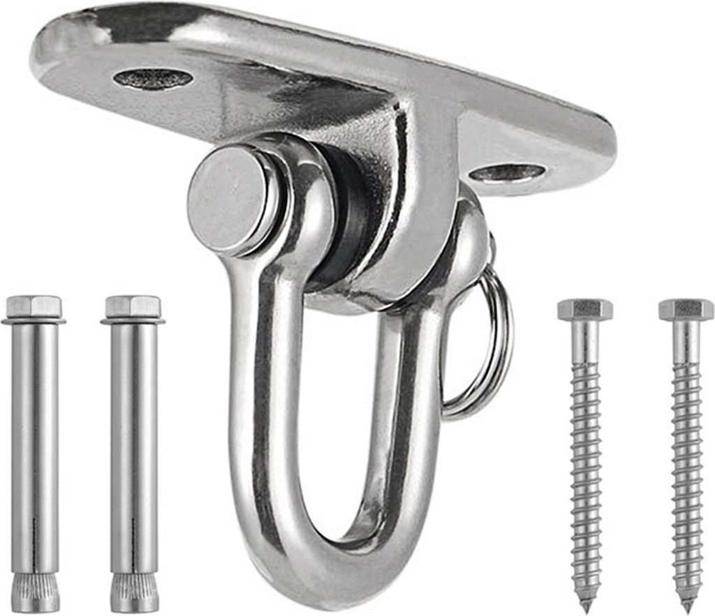 Deckenhalterung für Schaukel mit Schrauben, robust, 360° drehbar, für drinnen und draußen, Veranda, Yoga-Schaukel, Hängematte, Hängesessel, D...