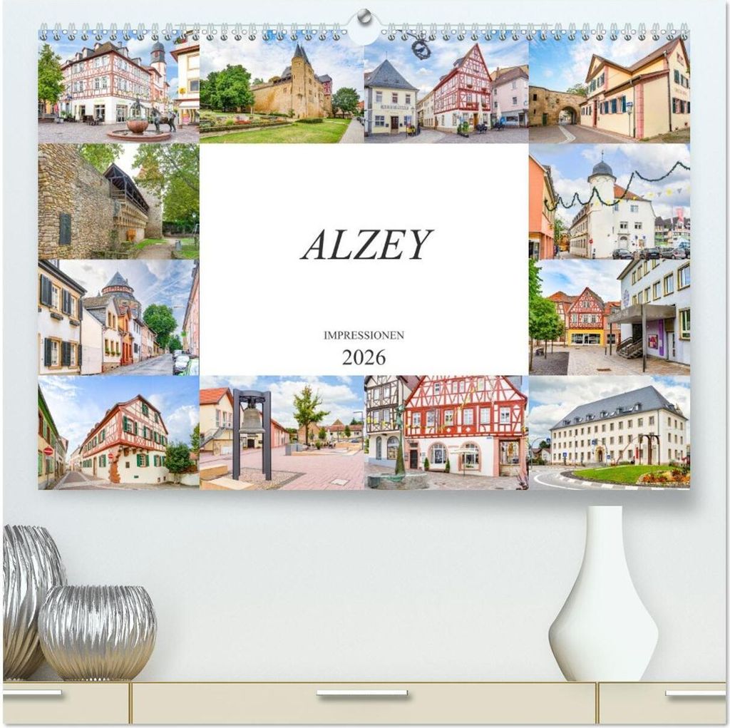 Alzey Impressionen (hochwertiger Premium Wandkalender 2026 DIN A2 quer), Kunstdruck in Hochglanz