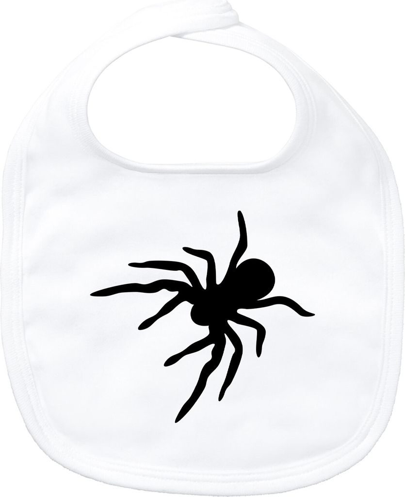 Huuraa Baby Lätzchen Spinne Silhouette White Klettverschluss Baumwolle Latz Geschenkidee