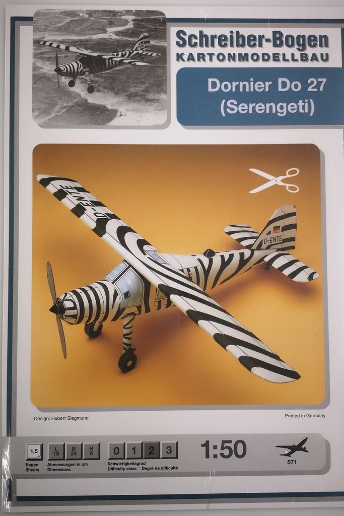 Schreiber-Bogen Kartonmodellbau Dornier Do 27 (Serengeti) Produktbild 