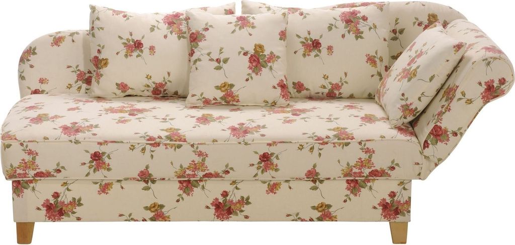 Recamiere mit Armteil rechts klappbar Katia Bezug Flachgewebe Buche natur / beige 22681