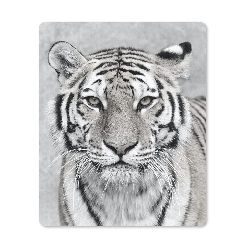MuchoWow Mauspad Mousepad Tiger - Natur - Schwarz - Weiß 30x40 cm - Mousepads - Maus Mat - Pad - Mausunterlage - Mausmatten