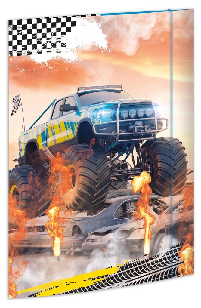 RNK Verlag Zeichnungsmappe "Monster Truck" Karton DIN A3 Produktbild 