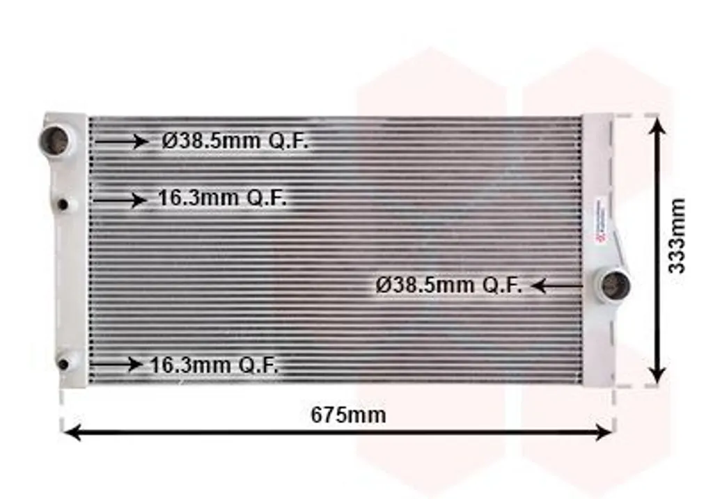 Radiateur moteur VAN WEZEL 06002410 en aluminium pour BMW Série 5 et 7