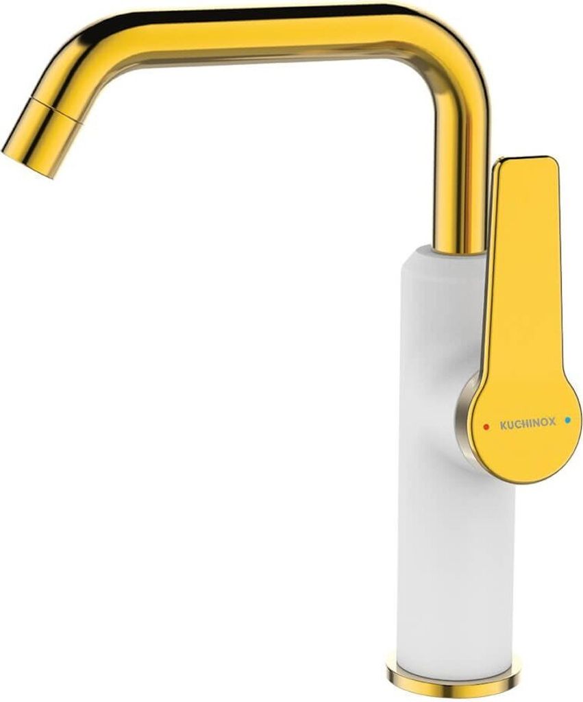 ALANIS WEIß / GOLD WASCHTISCHMISCHER Produktbild 