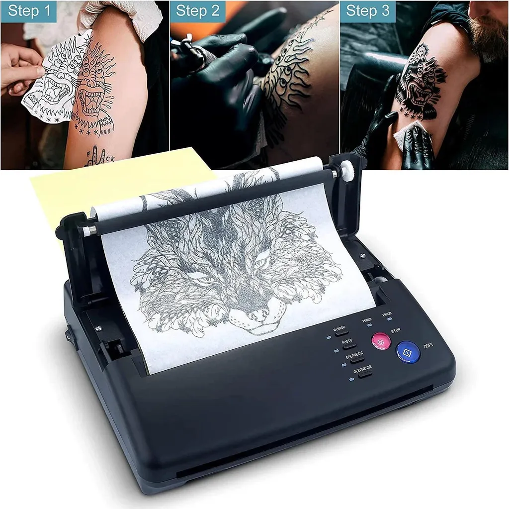 Machine transfert tatouage thermique 220V - Haute résolution - Noir - 2