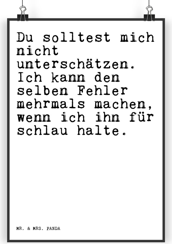 Mr. & Mrs. Panda Poster Du solltest mich nicht... DIN A5 - Produktbild 