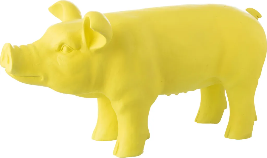 Statue Cochon J-Line Jaune Mgo | Décoration Extérieure Design Original