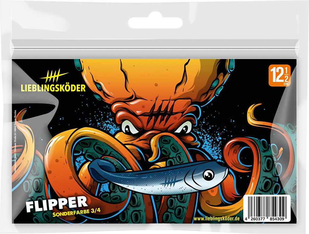 Lieblingsköder Gummifisch Zanderköder (12,5 cm, Flipper)